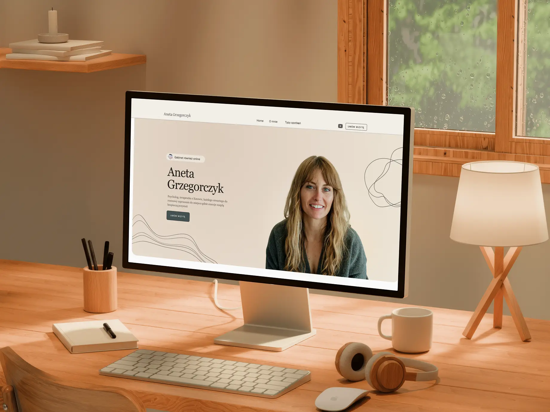 Strona psychologa online Anety Grzegorczyk – projekt z blogiem eksperckim i systemem zapisów